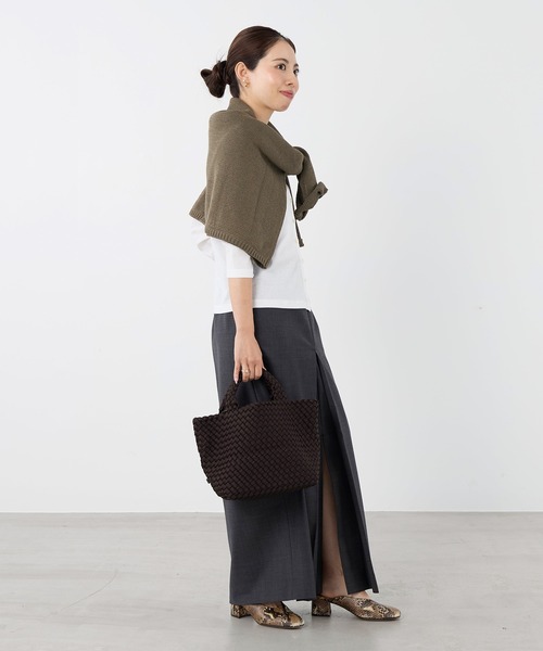 NAGHEDI(ナゲディ)の「【NAGHEDI】スモールトートバッグ-St Barths Small Tote(トートバッグ・レディース・ベージュ/ダークブラウン・S)」の21枚目の写真