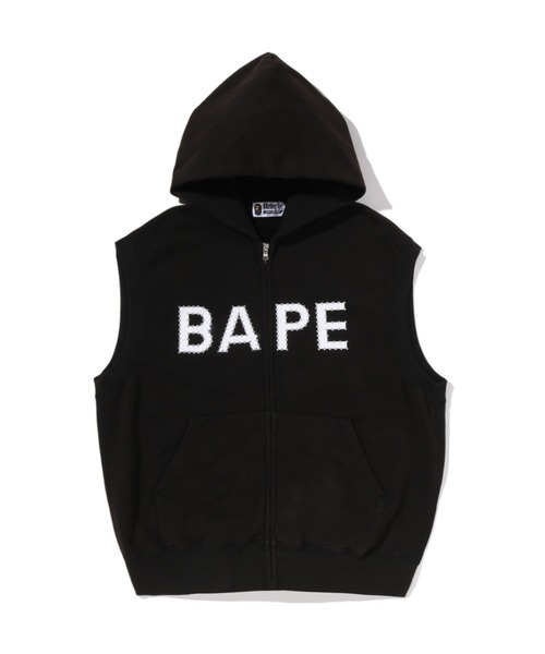 HEAVY WASHED RHINESTONE SLEEVELESS RELAXED FIT ZIP HOODIE