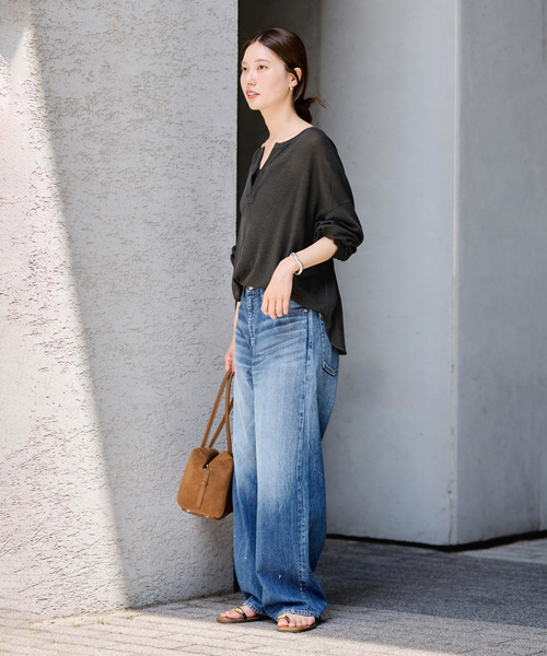 FRAMeWORK(フレームワーク)の「DENIM DELIGHT DAYS セルヴィッチデニムワイドジーンズ(デニムパンツ・レディース・ブルー系その他・26/28/30)」の3枚目の写真