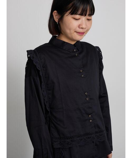 TSUHARU by Samansa Mos2(ツハルバイサマンサモスモス)の「【tukuroi】コットンサテンバテンレースベスト(ベスト・レディース・チャコールグレー/ベージュ/グレー・F)」の2枚目の写真