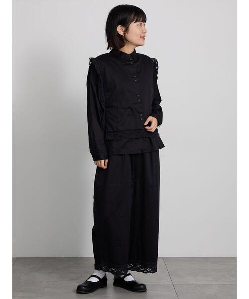 TSUHARU by Samansa Mos2(ツハルバイサマンサモスモス)の「【tukuroi】コットンサテンバテンレースベスト(ベスト・レディース・チャコールグレー/ベージュ/グレー・F)」の17枚目の写真