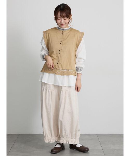 TSUHARU by Samansa Mos2(ツハルバイサマンサモスモス)の「【tukuroi】コットンサテンバテンレースベスト(ベスト・レディース・チャコールグレー/ベージュ/グレー・F)」の20枚目の写真