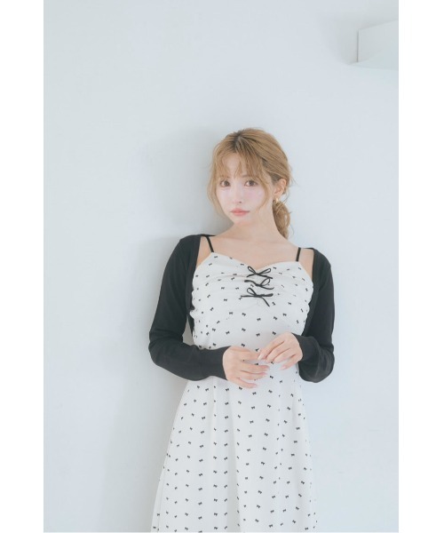 MISTREASS（ミストレアス）の「Mini-Ribbon Camisole Dress & Bolero（テーラードジャケット・レディース・アイボリー/チャコールグレー・FREE）」の6枚目の写真