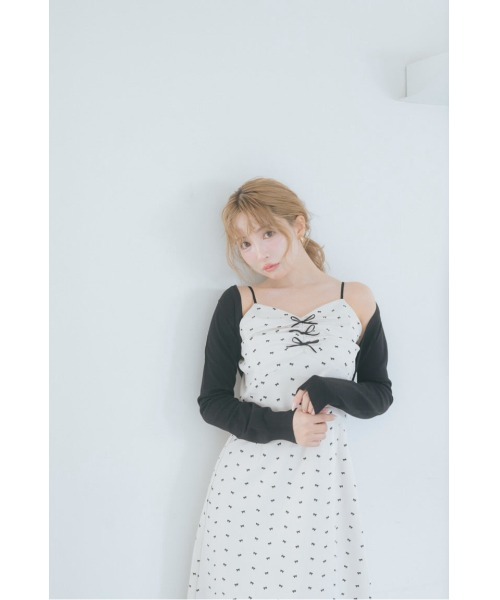 MISTREASS（ミストレアス）の「Mini-Ribbon Camisole Dress & Bolero（テーラードジャケット・レディース・アイボリー/チャコールグレー・FREE）」の7枚目の写真