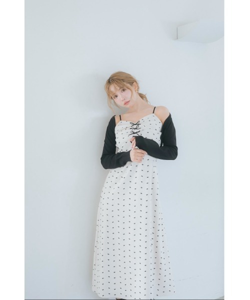 MISTREASS（ミストレアス）の「Mini-Ribbon Camisole Dress & Bolero（テーラードジャケット・レディース・アイボリー/チャコールグレー・FREE）」の9枚目の写真