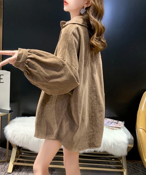 MELT(メルト)の「ルーズシルエットボリューム袖オーバーサイズシャツジャケット(シャツ/ブラウス・レディース・パープル/ベージュ/ブラック・FREE)」の8枚目の写真