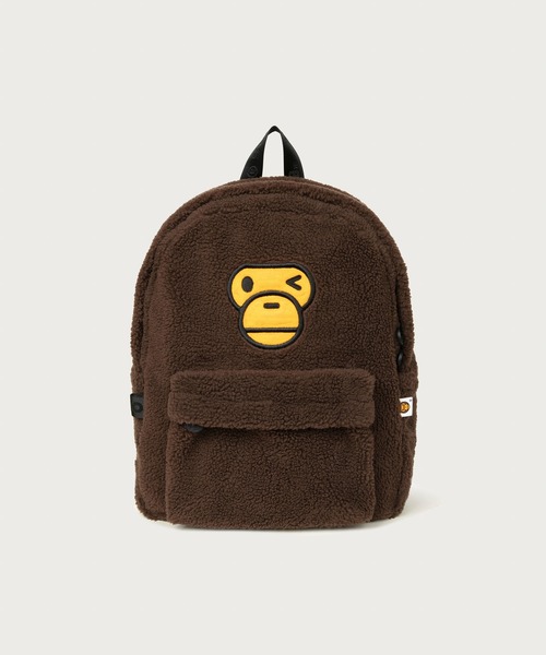 A BATHING APE(アベイシングエイプ)の「BABY MILO MEDIUM DAYPACK #4(バックパック/リュック・メンズ・ブラウン・FREE)」の2枚目の写真