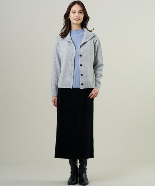 J.PRESS(ジェイプレス)の「【WEB限定カラーあり】AIR DUROY LIGHT スカート(スカート・レディース・グレー系/ベージュ系/ダークブラウン系・7/9/11)」の9枚目の写真