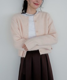 シャギークルーネックカーディガン