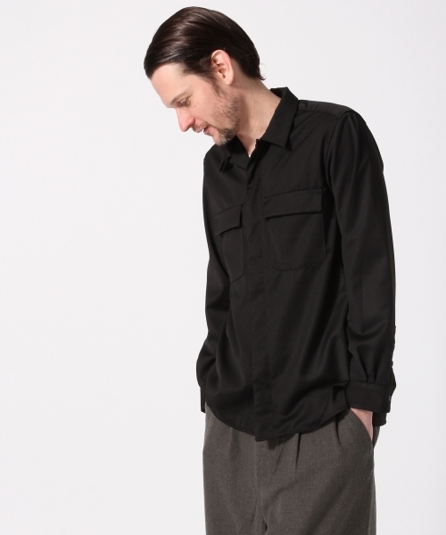 HARE（ハレ）の「カイキンシャツ(HARE)（シャツ/ブラウス・メンズ・ブラック/トップグレー・SMALL/MEDIUM）」の2枚目の写真