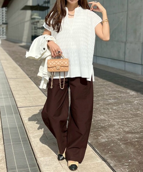eM(エム)の「【サイズ展開あり】eM by Emma Taylor 2wayジャガードプルオーバー(Tシャツ/カットソー・レディース・ホワイト/ブラック/ミント・L/LL/M)」の10枚目の写真