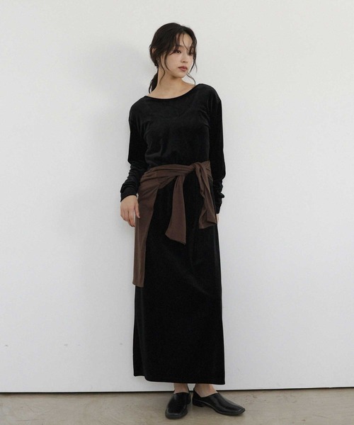 hellam home(へラムホーム)の「シアー クルーネックロングTシャツ(Tシャツ/カットソー・レディース・ブルー/ブラウン/ホワイト/ピンク・FREE)」の15枚目の写真