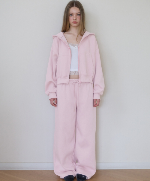 ROSEFRANTZ（ロゼフランツ）の「Rose Embroidery Wide Sweatpants [Pink]（スウェットパンツ・レディース・PINK・SMALL/MEDIUM/X-SMALL）」の2枚目の写真