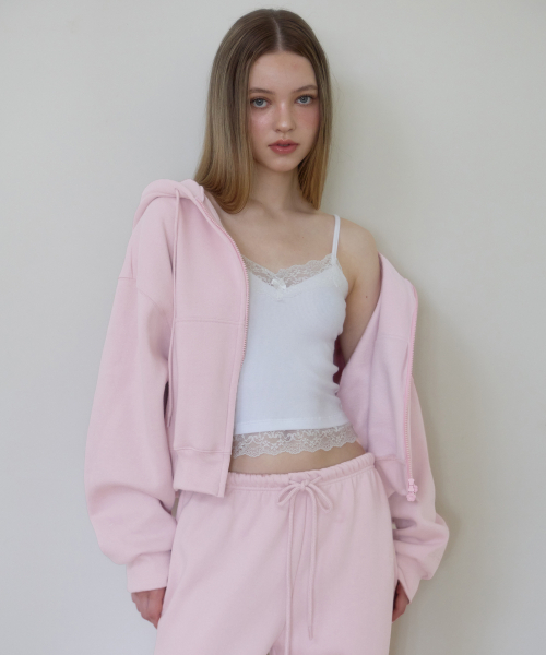 ROSEFRANTZ（ロゼフランツ）の「Rose Embroidery Wide Sweatpants [Pink]（スウェットパンツ・レディース・PINK・SMALL/MEDIUM/X-SMALL）」の4枚目の写真