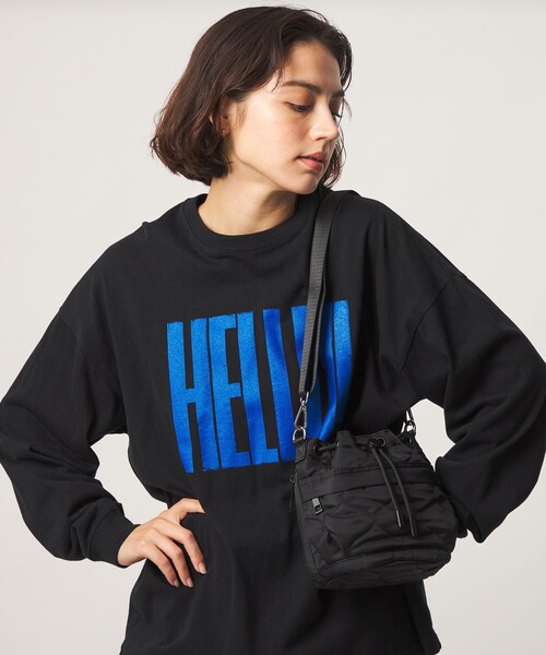 green label relaxing(グリーンレーベルリラクシング)の「【WEB限定】<PARTE>キルティング ドロストバッグ ミニ / ショルダーバッグ はっ水(ショルダーバッグ・レディース・ブラック/オフホワイト/オリーブ/モカ・FREE)」の2枚目の写真