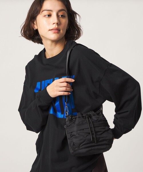 green label relaxing(グリーンレーベルリラクシング)の「【WEB限定】<PARTE>キルティング ドロストバッグ ミニ / ショルダーバッグ はっ水(ショルダーバッグ・レディース・ブラック/オフホワイト/オリーブ/モカ・FREE)」の6枚目の写真