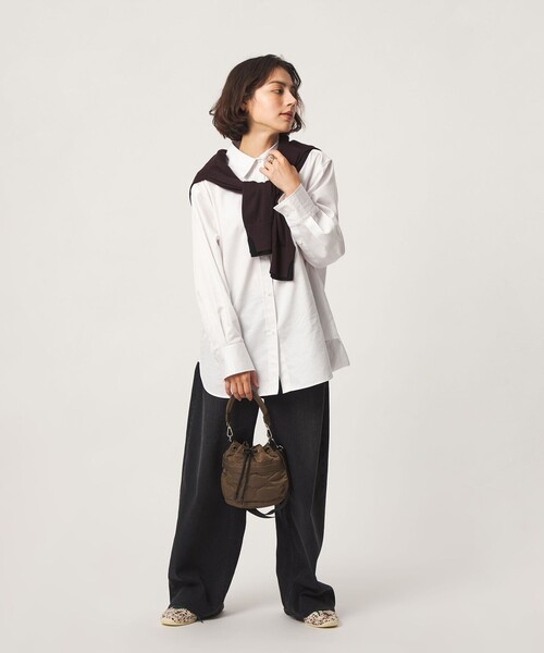 green label relaxing(グリーンレーベルリラクシング)の「【WEB限定】<PARTE>キルティング ドロストバッグ ミニ / ショルダーバッグ はっ水(ショルダーバッグ・レディース・ブラック/オフホワイト/オリーブ/モカ・FREE)」の11枚目の写真