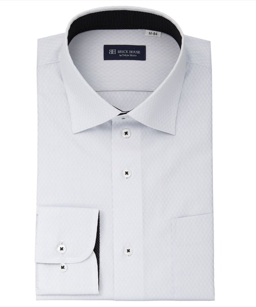 TOKYO SHIRTS(トウキョウシャツ)の「形態安定ノンアイロン ワイド 長袖ビジネスワイシャツ(大きいサイズ・長いサイズ)(ビジネスシャツ・メンズ・グレー・首回り39cm-裄丈88cm/首回り41cm-裄丈90cm/首回り42cm-裄丈90cm/首回り43cm-裄丈90cm/首回り45cm-裄丈82cm/首回り45cm-裄丈86cm/首回り45cm-裄丈90cm/首回り47cm-裄丈86cm/首回り47cm-裄丈90cm)」の1枚目の写真