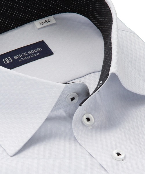 TOKYO SHIRTS(トウキョウシャツ)の「形態安定ノンアイロン ワイド 長袖ビジネスワイシャツ(大きいサイズ・長いサイズ)(ビジネスシャツ・メンズ・グレー・首回り39cm-裄丈88cm/首回り41cm-裄丈90cm/首回り42cm-裄丈90cm/首回り43cm-裄丈90cm/首回り45cm-裄丈82cm/首回り45cm-裄丈86cm/首回り45cm-裄丈90cm/首回り47cm-裄丈86cm/首回り47cm-裄丈90cm)」の2枚目の写真