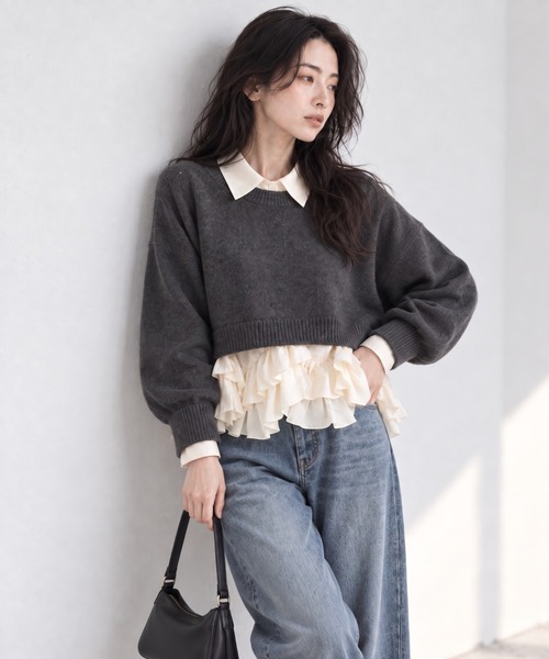 モデル身長：158cm
着用サイズ：FREE