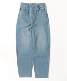 12oz ウォッシュ加工ハイウエストバルーンデニムパンツ