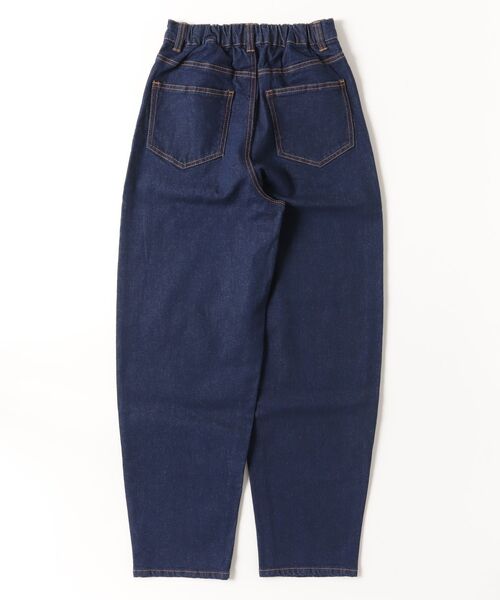 OMNES(オムネス)の「12oz ウォッシュ加工ハイウエストバルーンデニムパンツ(デニムパンツ・レディース・ネイビー/ブルー・S/M/L)」の3枚目の写真