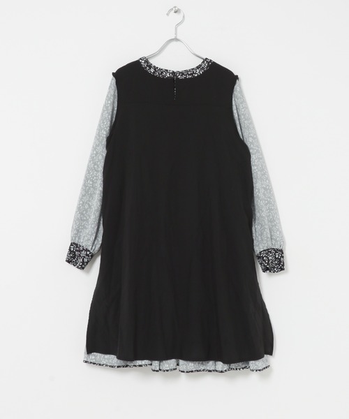 URBAN RESEARCH ROSSO WOMEN（アーバンリサーチ　ロッソ）の「『WEB限定』スモールフラワープリントティアードワンピース（ワンピース・レディース・ブラック系その他/イエロー・FREE）」の22枚目の写真