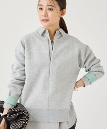 【SETUP可/袖口裏 配色】ウーリーWフェイスニット