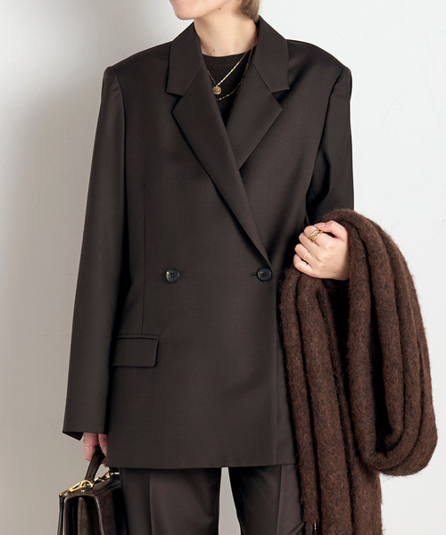 EVERYDAY I LIKE.(エヴリディアイライク)の「*Essential Jacket(テーラードジャケット・レディース・ブラック/ブラウン・36/38)」の2枚目の写真