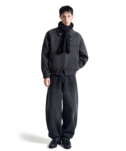 COSTUME O’CLOCK（コスチュームオクロック）の「[COCLXオジョンギュ] ウール2-WAYブルゾンジャケットチャコール COOSJK045CHARCOAL（ブルゾン・メンズ・その他・MEDIUM/LARGE/SMALL）」の4枚目の写真
