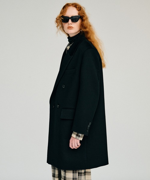 PRANK PROJECT(プランクプロジェクト)の「【2026Winter Pre-Order】カシミヤダブルブレストコート / Cashmere Double-Breasted Coat(ピーコート・レディース・ブラック・FREE)」の6枚目の写真