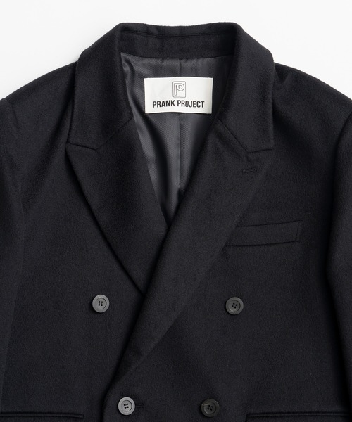 PRANK PROJECT(プランクプロジェクト)の「【2026Winter Pre-Order】カシミヤダブルブレストコート / Cashmere Double-Breasted Coat(ピーコート・レディース・ブラック・FREE)」の10枚目の写真