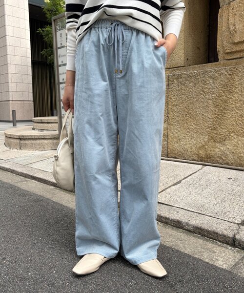 Jena espace merveilleux(ジェナ エスパスメルヴェイユ)の「コーデュロイイージーパンツ 秋服(その他パンツ・レディース・ブルー系その他/アイボリー・FREE)」の1枚目の写真