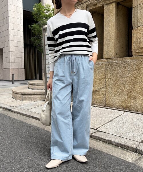 Jena espace merveilleux(ジェナ エスパスメルヴェイユ)の「コーデュロイイージーパンツ 秋服(その他パンツ・レディース・ブルー系その他/アイボリー・FREE)」の9枚目の写真
