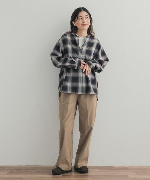 URBAN RESEARCH DOORS（アーバンリサーチドアーズ）の「チェックスキッパーシャツ（シャツ/ブラウス・レディース・チャコールグレー/ネイビー・FREE）」の18枚目の写真