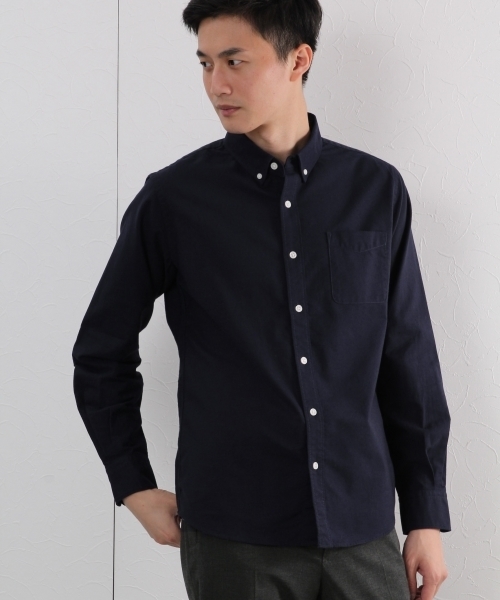 GLOBAL WORK(グローバルワーク)の「オックスフォードシャツ長袖/721403 (シャツ/ブラウス・メンズ・ベージュ/ネイビー/ホワイト/ワインレッド/カーキ/ライトブルー・SMALL/LARGE/MEDIUM/X-LARGE)」の6枚目の写真