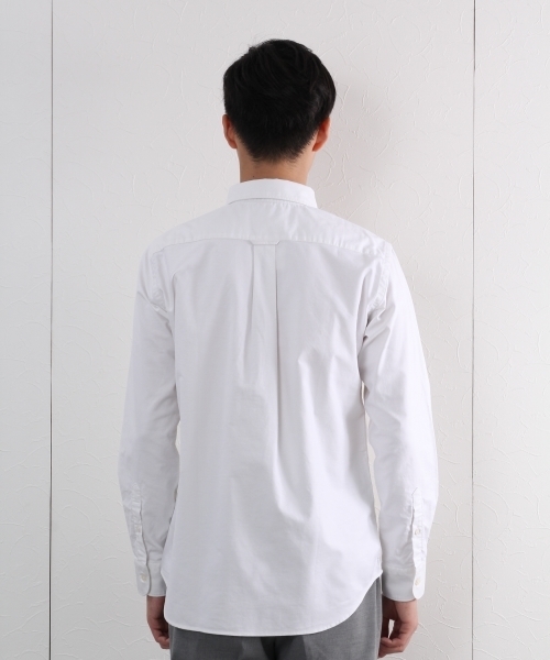 GLOBAL WORK(グローバルワーク)の「オックスフォードシャツ長袖/721403 (シャツ/ブラウス・メンズ・ベージュ/ネイビー/ホワイト/ワインレッド/カーキ/ライトブルー・SMALL/LARGE/MEDIUM/X-LARGE)」の7枚目の写真