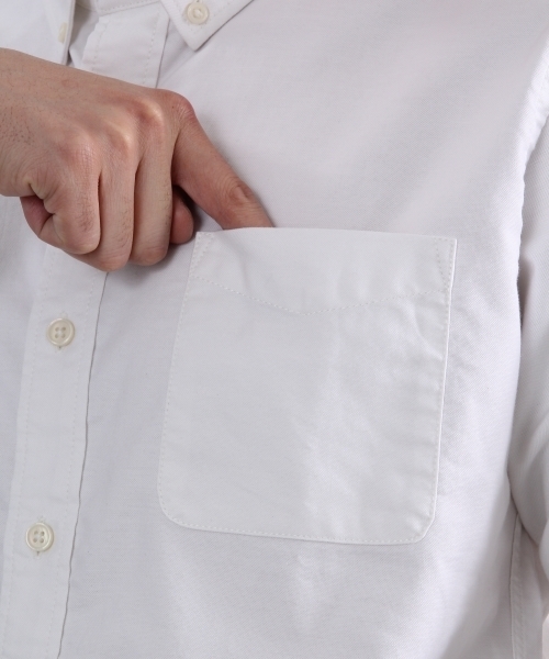 GLOBAL WORK(グローバルワーク)の「オックスフォードシャツ長袖/721403 (シャツ/ブラウス・メンズ・ベージュ/ネイビー/ホワイト/ワインレッド/カーキ/ライトブルー・SMALL/LARGE/MEDIUM/X-LARGE)」の9枚目の写真