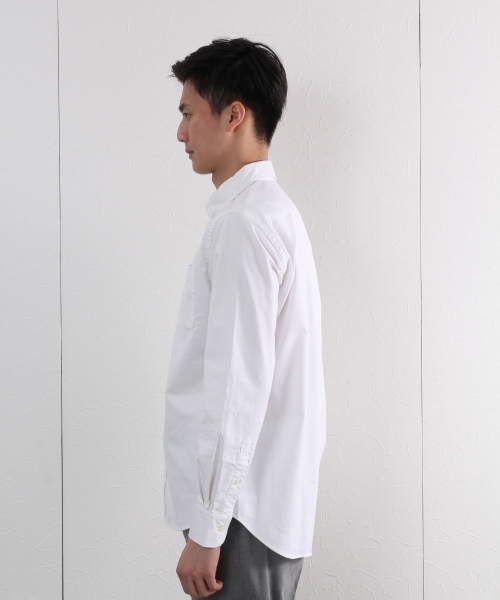 GLOBAL WORK(グローバルワーク)の「オックスフォードシャツ長袖/721403 (シャツ/ブラウス・メンズ・ベージュ/ネイビー/ホワイト/ワインレッド/カーキ/ライトブルー・SMALL/LARGE/MEDIUM/X-LARGE)」の10枚目の写真