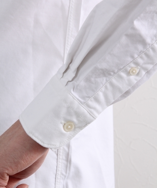 GLOBAL WORK(グローバルワーク)の「オックスフォードシャツ長袖/721403 (シャツ/ブラウス・メンズ・ベージュ/ネイビー/ホワイト/ワインレッド/カーキ/ライトブルー・SMALL/LARGE/MEDIUM/X-LARGE)」の12枚目の写真