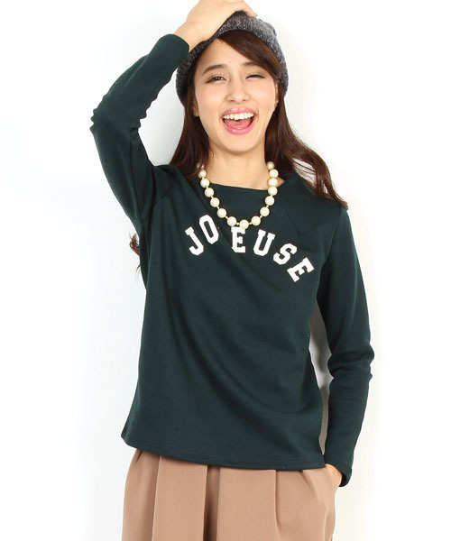FELLINI(フェリーニ)の「ロゴプリントプルオーバー(Tシャツ/カットソー)」|グリーン