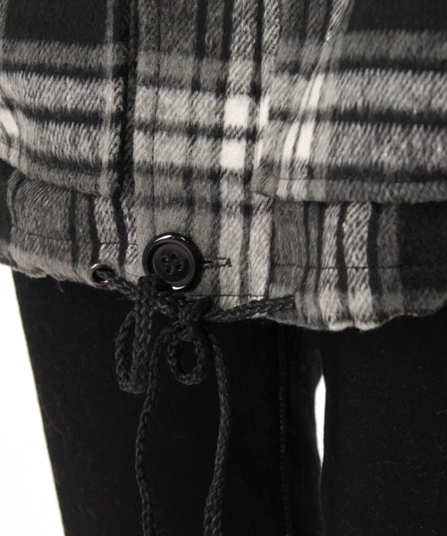 Jel'emets solo（ジェレメッツソロ）の「チェック柄スタンドカラーBZ（ブルゾン・レディース・グレー/レッド・SMALL/MEDIUM）」の8枚目の写真