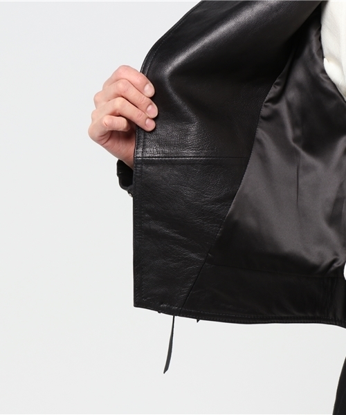 MOUSSY（マウジー）の「LACE UP LEATHER JACKET（ライダースジャケット