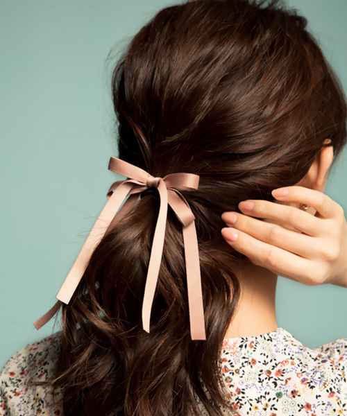 PLAIN CLOTHING(プレーンクロージング)の「細リボンヘアゴム【PLAIN CLOTHING】(ヘアゴム・レディース・ブラウン/ブラック/アイボリー/グレー/ネイビー/ミント/ピンク/ダークグレー・FREE)」の20枚目の写真