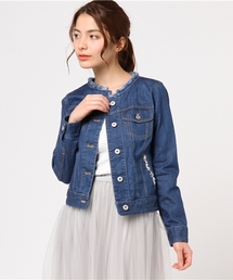 WILLSELECTION | ノーカラービジューＧジャン(デニムジャケット)