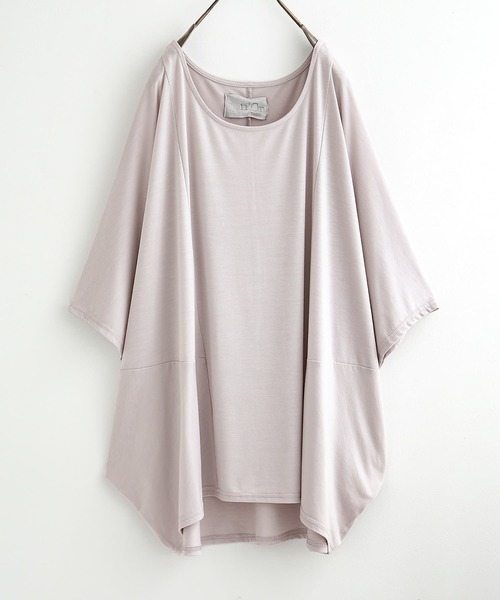 n'OrLABEL(ノアールレーベル)の「ニュアンス着回しドルマンカットソー(Tシャツ/カットソー・レディース・チャコールグレー/ブルー/チェリーピンク/ブラック/カーキ/ライトグレー・FREE)」の3枚目の写真