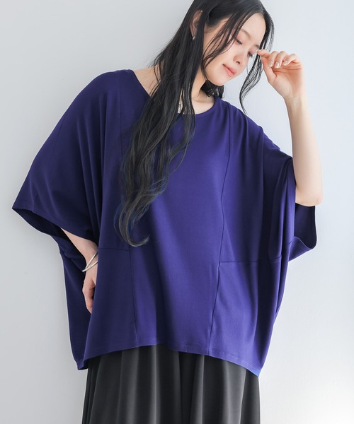 n'OrLABEL(ノアールレーベル)の「ニュアンス着回しドルマンカットソー(Tシャツ/カットソー・レディース・チャコールグレー/ブルー/チェリーピンク/ブラック/カーキ/ライトグレー・FREE)」の22枚目の写真