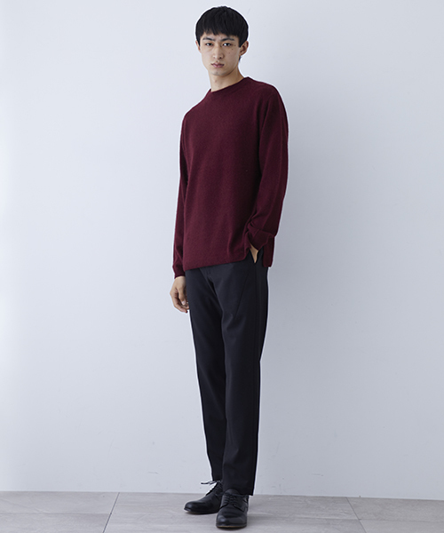 wjk black（ﾀﾞﾌﾞﾙｼﾞｪｲｹｲﾌﾞﾗｯｸ）の「【wjk black】≪STUDIOUS限定≫ラクーンシャギークルーネックニット（ニット/セーター・メンズ・ブラック/ワインレッド/サンドベージュ・3/2/1）」の21枚目の写真