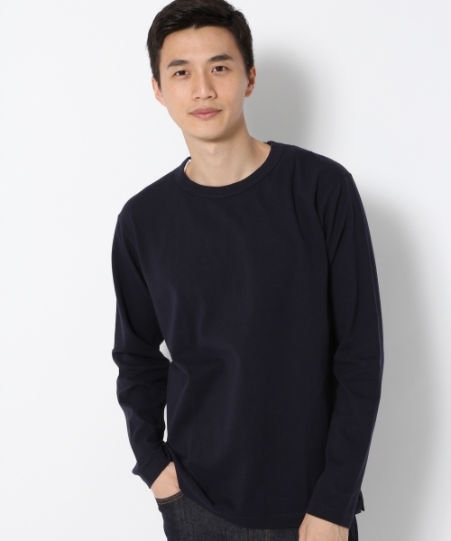 GLOBAL WORK（グローバルワーク）の「サカリバクルーネック長袖Ｔ/758125（Tシャツ/カットソー・メンズ・ネイビー/ホワイト/イエロー/レッド/グレー・LARGE/SMALL/MEDIUM/X-LARGE）」の4枚目の写真