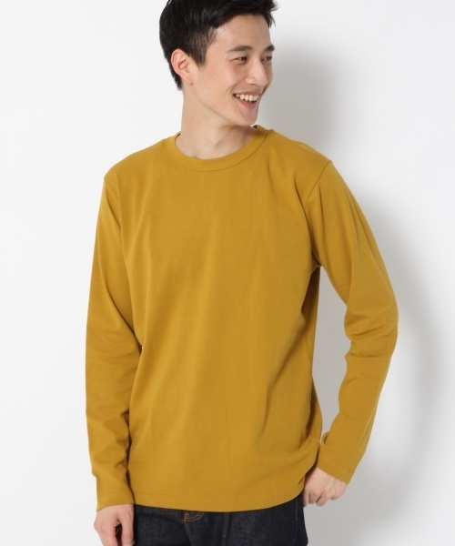 GLOBAL WORK（グローバルワーク）の「サカリバクルーネック長袖Ｔ/758125（Tシャツ/カットソー・メンズ・ネイビー/ホワイト/イエロー/レッド/グレー・LARGE/SMALL/MEDIUM/X-LARGE）」の5枚目の写真